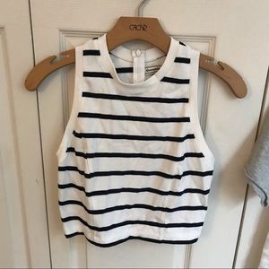Striped Abercrombie and Fitch Cropped shirt